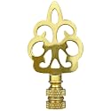 Royal Designs, Inc. Open Filigree Motif Lamp Finial for Lamp Shade, F-5014PB-1, Polished Brass