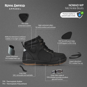 Royal Enfield City Cruising Black Boots Boots