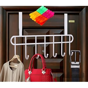 dreel free over door hanger black 7 hook