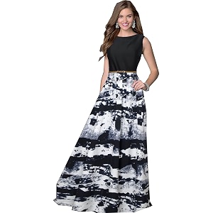 Royal Export Womens A-Line Long Dress