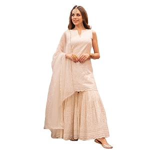 Royal Export Womens Paisley Embroidered Cotton Kurta