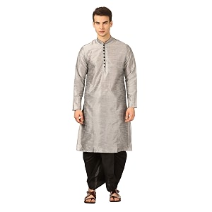 Royal Kurta Mens Cotton Silk Dhoti Kurta