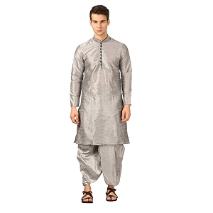 Royal Kurta Mens Cotton Silk Dhoti Kurta