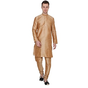 Royal Kurta Mens Cotton Silk Plain Solid