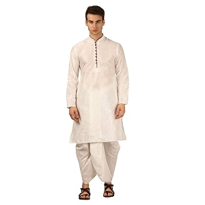 Royal Kurta Mens Cotton Silk Dhoti Kurta