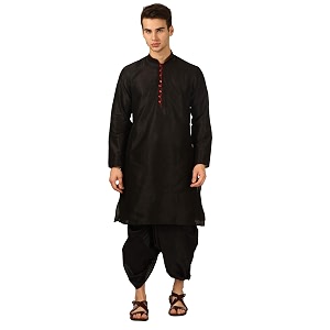 Royal Kurta Mens Cotton Silk Dhoti Kurta
