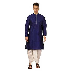Royal Kurta Mens Cotton Silk Dhoti Kurta