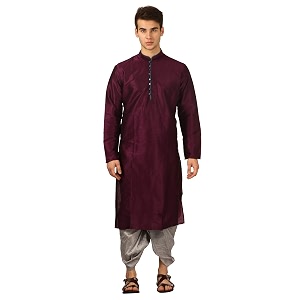 Royal Kurta Mens Cotton Silk Dhoti Kurta