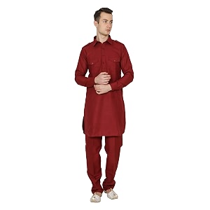 Royal Kurta Mens Cotton Pathani Suit