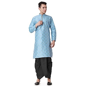 Royal Kurta Mens Silk Blend Printed Kurta