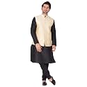 Royal Kurta Men's Silk Blend Kurta Pyjama with Stylish Nehru Jacket/Waistcoat