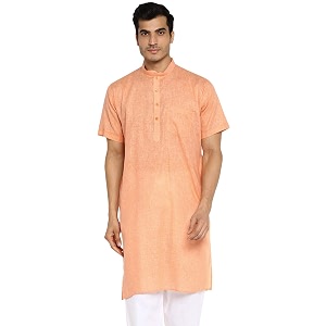 Royal Kurta Mens Linen Half Sleeved Long