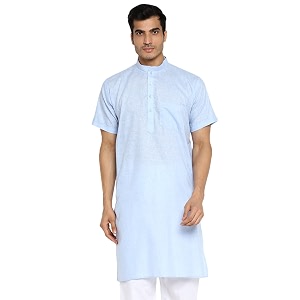 Royal Kurta Mens Linen Half Sleeved Long