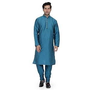 Royal Kurta Mens Silk Blend Long Kurta