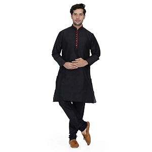 Royal Kurta Mens Silk Blend Loop Button