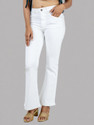 ROYAL MAJESTY Women Boot-Leg High Rise White