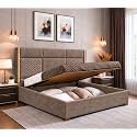 Royal Modern Upholstered King Size Bed with