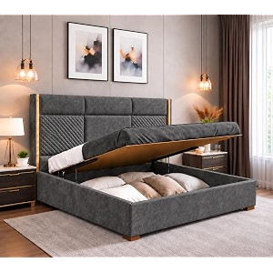 Royal Modern Upholstered Queen Size Bed with