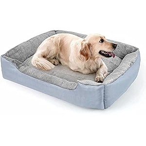 royal pets cart dog bed amp cat bed grey furr color anti-skid bottom amp machine washablereversible-small