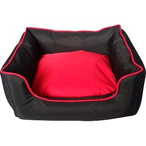 royal pets cart polyester dog bed amp cat bed red amp black color sofa style anti-skid bottom amp machine washablereversible-medium