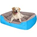 Royal Pets Cart Washable Dog Bed XXXL Size – Soft Pet Bed for Dogs, Fiber Cushion, Blue &amp; Brown, (106L x 81W x 22H cm)