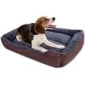 Royal Pets Cart Washable Dog Bed XL Size – Soft Pet Bed for Dogs, Fiber Cushion, Grey &amp; Brown, (76L x 61W x 22H cm)