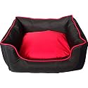 Royal Pets Cart Washable Dog Bed XXXL Size – Soft Pet Bed for Dogs, Fiber Cushion, Black &amp; Grey, (106L x 81W x 22H cm)