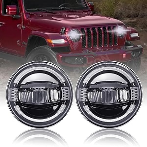 royal piston smart led 734 diamond-cut headlight  75-110w latest 2023 cree led h4 plug amp play compatible with royal enfield thar gypsy hawk eye 2pc