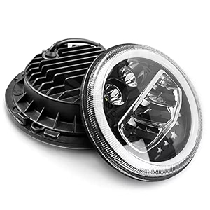 royal piston smart led 734 diamond-cut headlight  75-110w latest 2023 cree led h4 plug amp play compatible with royal enfield thar gypsy 5 star headlight