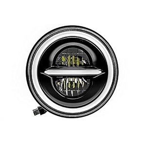royal piston smart led 734 diamond-cut headlight  75-110w latest 2023 cree led h4 plug amp play compatible with royal enfield thar gypsy hawk eye 2pc