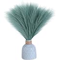 ROYAL SAPPHIRE 3 Pcs Faux Pampas Grass Small Fluffyrtificial Short Pompas Fake Dried Reed Branches (Green)
