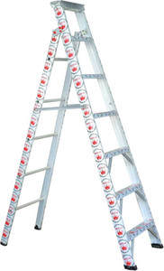 royal solution aluminium 7 feet multi  dual purpose extension ladder  silver heavy  aluminium ladder
