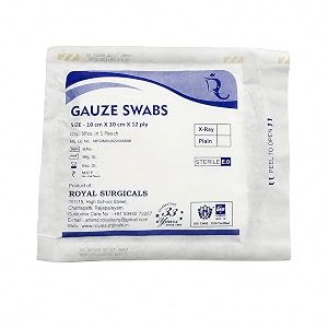 sterile absorbent cotton gauze swab pack of 50  10cm x 10cm x 12ply 5 pcs per pack gauze swab for wound dressingfirst aidhome