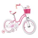 RoyalBaby Girls Bike Classic &amp; EZ Kids Bike, Balance and Pedal Bicycle, 12 14 16 18 20 Inch Toddlers to Big Kids 3-10 Years