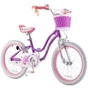RoyalBaby Stargirl Girls Bike, 12-20 Inch Kids Bike with Training Wheels (Sizes 12-16"), Kickstand (16-20"), Dual Handbrake (20"), Multiple Colors for Ages 3-13 Years
