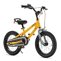 RoyalBaby Freestyle 7 Kids Bike Toddlers 16 Inch Wheel Dual Handbrakes Bicycle Beginners Boys Girls Ages 4-7 Years, Kickstand and Water Bottle Included, Yellow