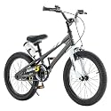 Royalbaby Freestyle Outdoor Children's Bicycle Dual Handbrakes Sporty Kid Bike with Kickstand and Adjustable Seat, 18 Inch, Black