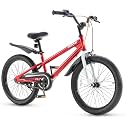 RoyalBaby Freestyle 7 Kids Bike 20 Inch Wheel Dual Handbrakes Teens Bicycle Boys Girls Ages 6-10 Years, Kickstand and Water Bottle Included, Red