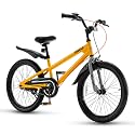 RoyalBaby Freestyle 7 Kids Bike 20 Inch Wheel Dual Handbrakes Teens Bicycle Boys Girls Ages 6-10 Years, Kickstand and Water Bottle Included, Yellow