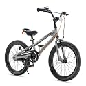 RoyalBaby Freestyle 7 Kids Bike 18 Inch Wheel Dual Handbrakes Bicycle Beginners Boys Girls Ages 5-8 Years, Kickstand and Water Bottle Included, Grey