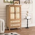 RoyalCraft 48" Tall Accent Cabinet with 2 Drawers, Vintage Storage Cabinet