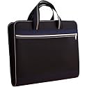 Canvas Expanding Files Organizer, Waterproof File Organizer with Color Labels, A3 Size,13 Pockets File Folders with Handle, Business Document Bag Briefcase Fabric (Black)