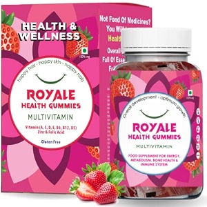 royale health multivitamin gummies  overall development  strong bones amp muscles  keeps energetic all day 30 veg gummies
