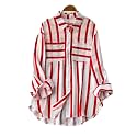ROYALICA Women39s Orange amp White Striped Cotton