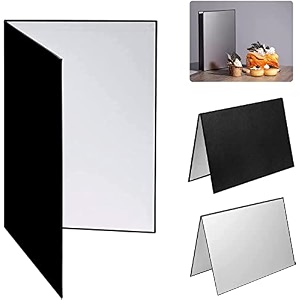 royalkart 3 in 1 light reflector for foodproduct photography diffuser cardboard 29x42cmfoldable black white gold thick paper board