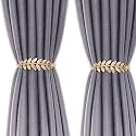 royalkart Premium Curtain Tiebacks Curtain Holdbacks Adjustable Decorative Alloy Curtain Straps Curtain Clip Buckle (Gold)(Pack-2)