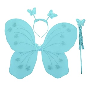 royals net fairy butterfly wings blue  costume for baby girls birthday party  party gift for kids  fairy wing costume  fairy angel