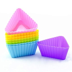 royals silicone muffin cupcakes moulds 6pc set triangle muffin mould cake mouldcupcake mould silicone bakeware moulds 