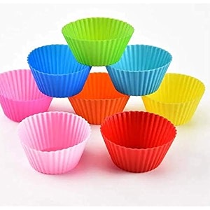 royals silicone muffin cupcakes moulds cake baking cups cupcake liners muffin liners cupcake holder cupcake baking liners cups holder disposable 6pc set round