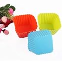 Royals Silicone Muffin Cupcakes Mould, 6pc Set (Square), | Cake Mould, Muffin Cake Cup Cake Moulds, Silicone Molds |